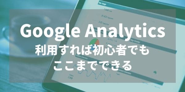 Google Analytics利用すれば初心者でもここまでできる