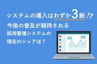 システムの導入はわずか3割！？今後の普及が期待される採用管理システムの現在のシェアは？