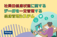 社員の健康状態に関するデータを一元管理する健康管理システム