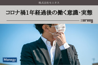 株式会社モニタスが「コロナ禍1年経過後の働く意識・実態」を調査