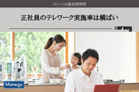 正社員のテレワーク実施率は横ばい　パーソル総合研究所が調査