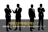 税理士の年収は低い？開業税理士、勤務税理士の違いと現実的な年収について