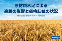 原材料不足による高騰の影響と価格転嫁の状況　TDB調査