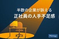 半数の企業が訴える正社員の人手不足感