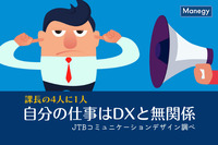 課長の4人に1人が「自分の仕事はDXと無関係」　JTBコミュニケーションデザイン調べ