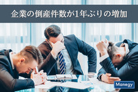 企業の倒産件数が1年ぶりの増加